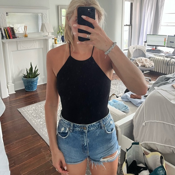 privacy please lace up back bodysuit - Picture 2 of 3